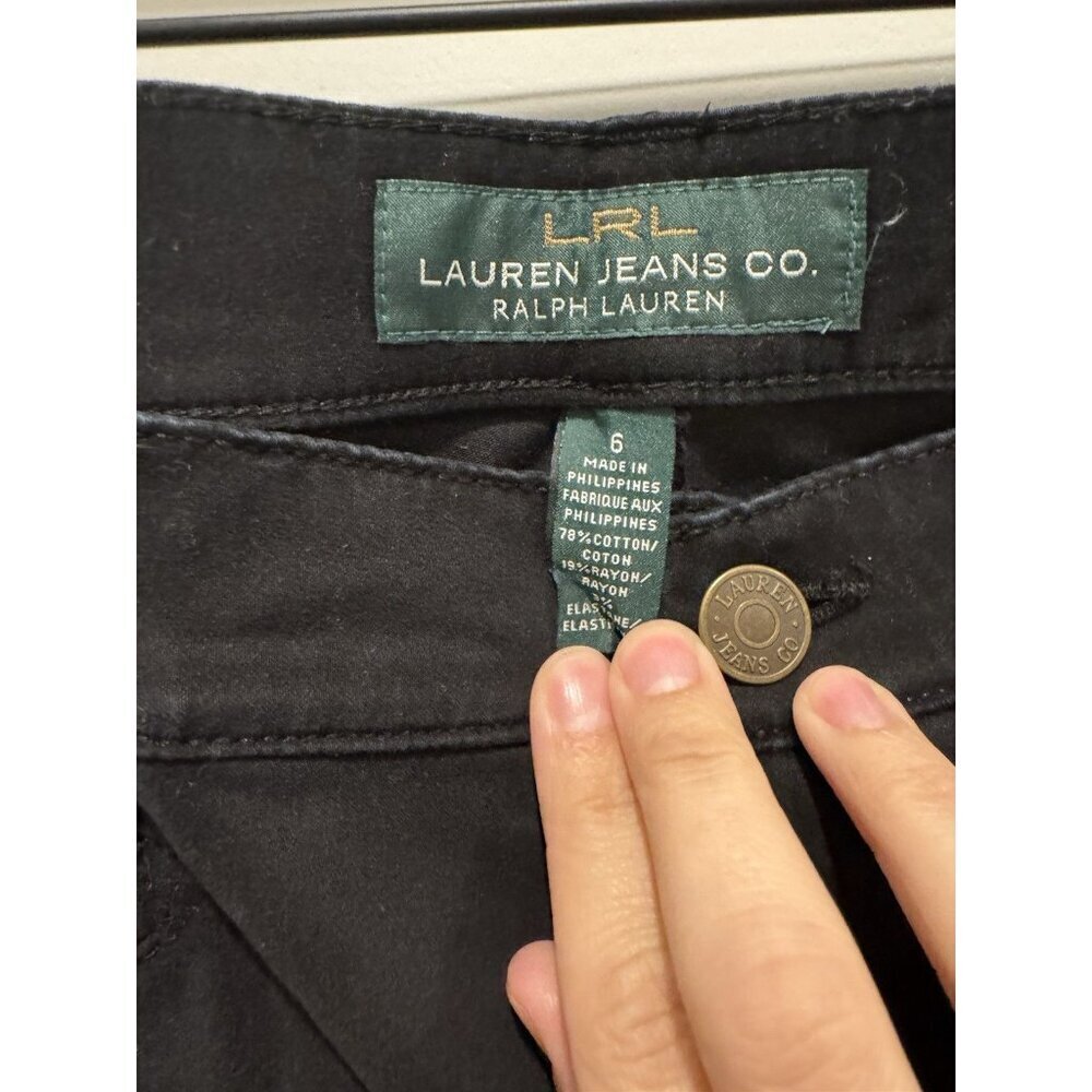 Ralph Lauren Jeans Woman's Black Slim Leg Pants Size 6 - Picture 3 of 6